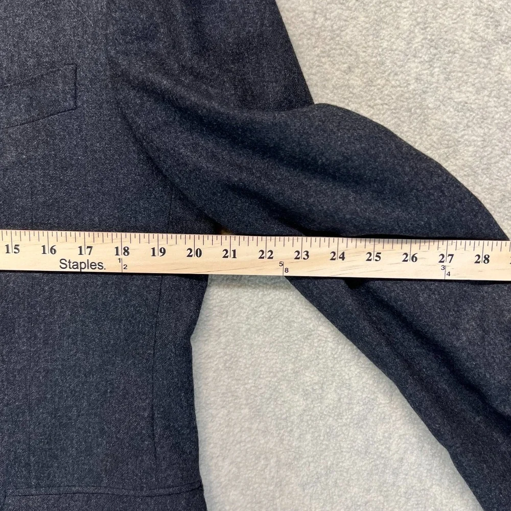 Canali Mens 3-Button Wool‎ Silk Blazer Jacket Gray Pockets 50R/US40